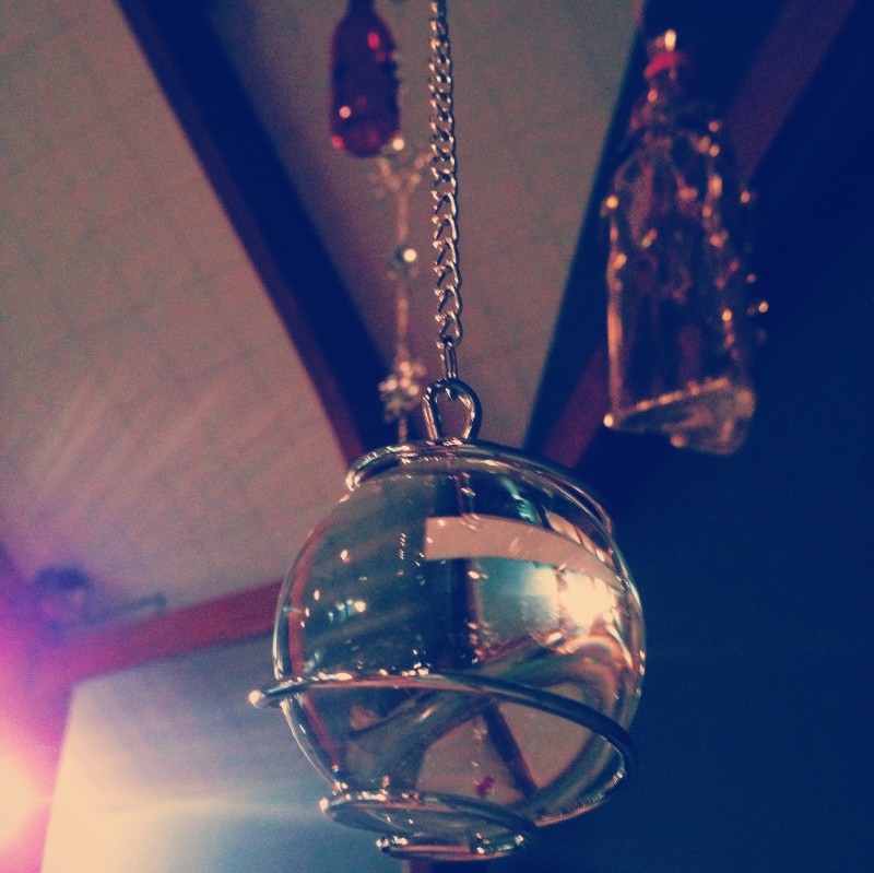 Sunday Fun Day - this glass ornament is a piece of our current visual at my church, Fellowship North | sarabethjones.com
